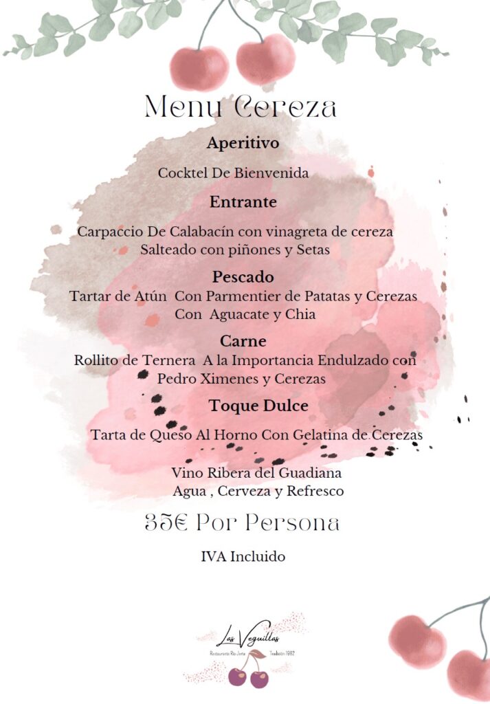 Menú Cereza
