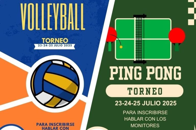 Cartel Actividades Ping Pong Y Voley